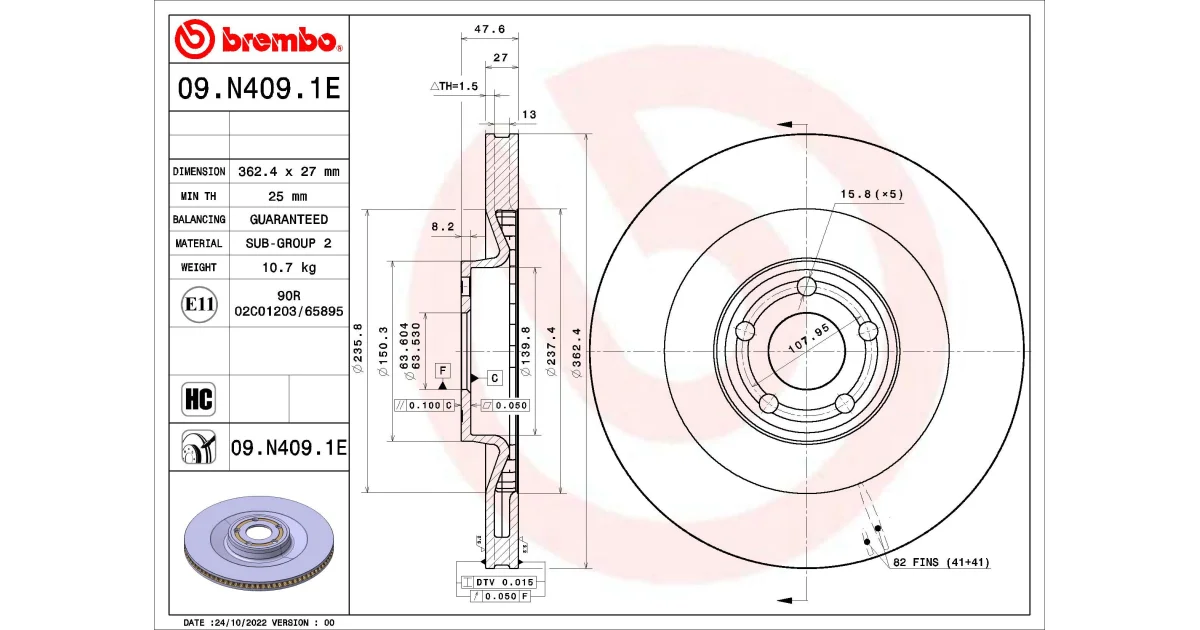 KT08026 - BREMBO - Комплект тормозов, дисковый тормозной механизм