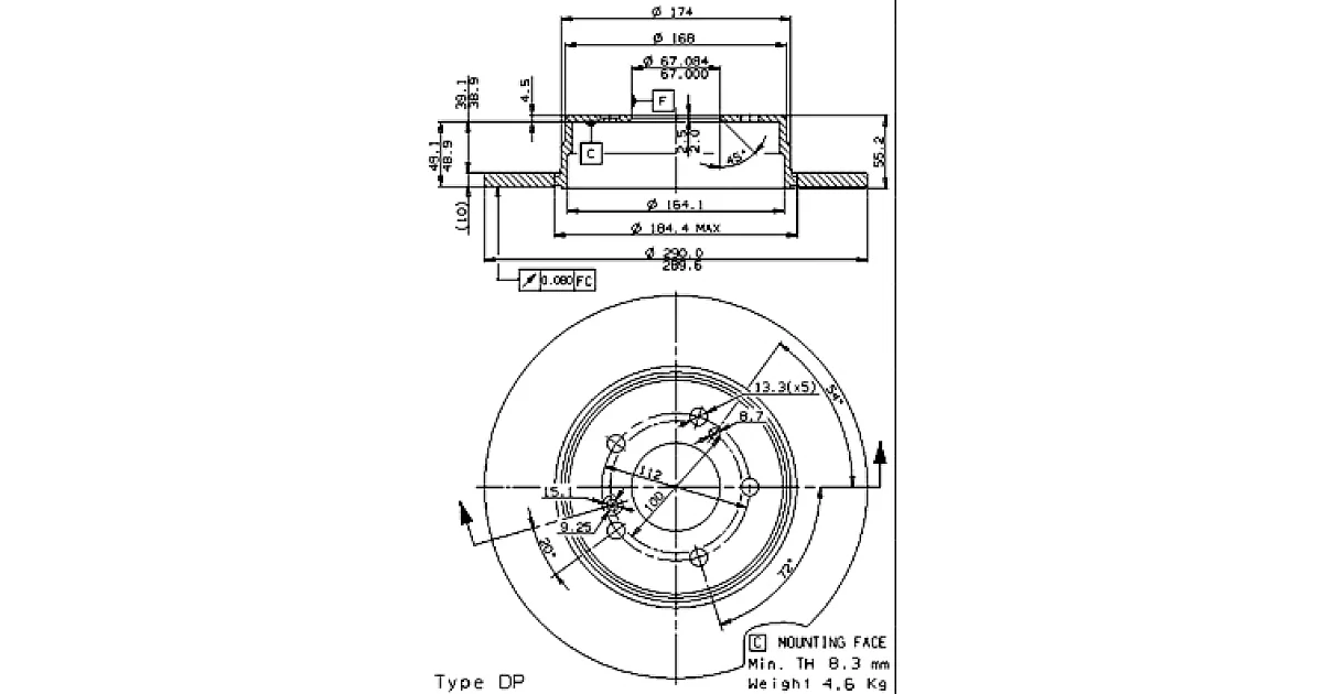 08721176 - BREMBO - Тормозной диск