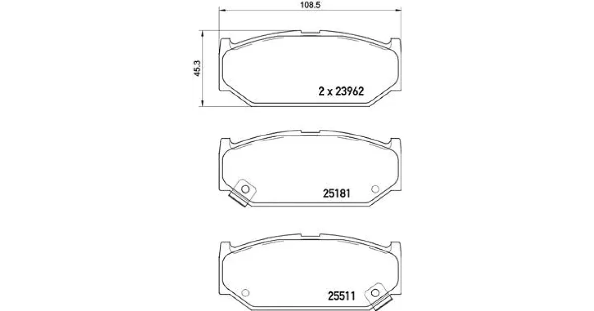 P79031 - BREMBO - Комплект тормозных колодок, дисковый тормоз