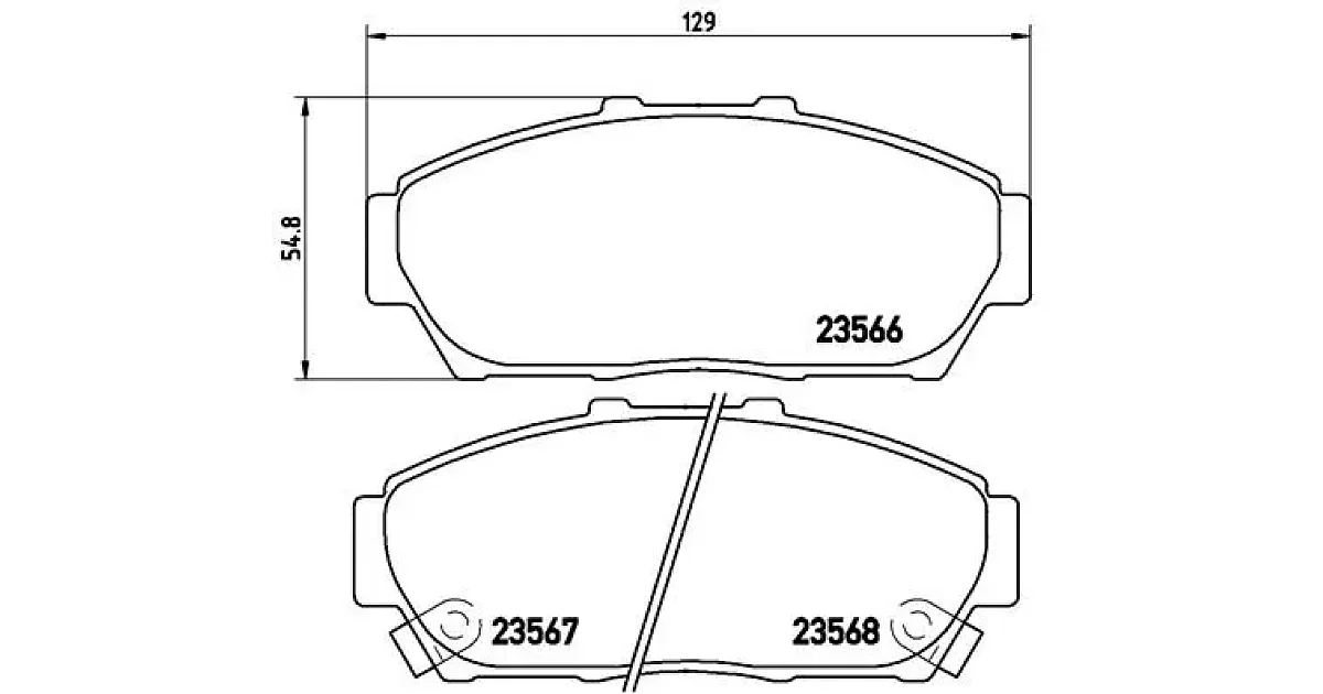 P28048 - BREMBO - Комплект тормозных колодок, дисковый тормоз