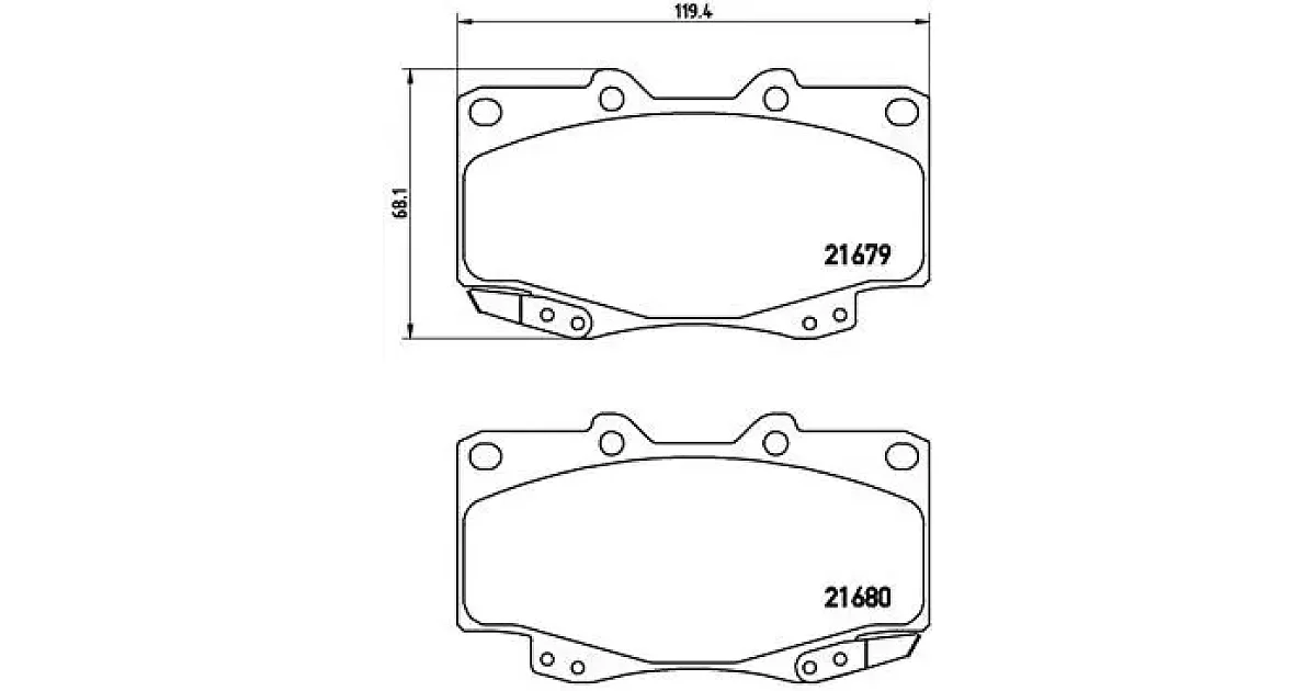 P83069 - BREMBO - Комплект тормозных колодок, дисковый тормоз