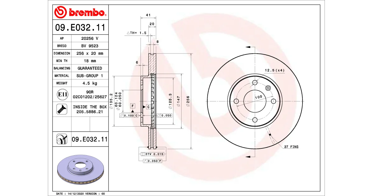 09E03211 - BREMBO - Тормозной диск