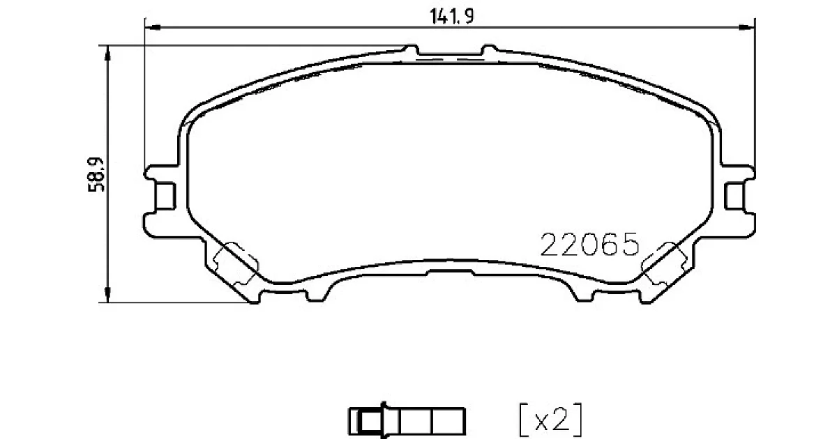 P56099 - BREMBO - Комплект тормозных колодок, дисковый тормоз