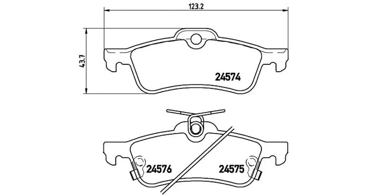 P83087 - BREMBO - Комплект тормозных колодок, дисковый тормоз