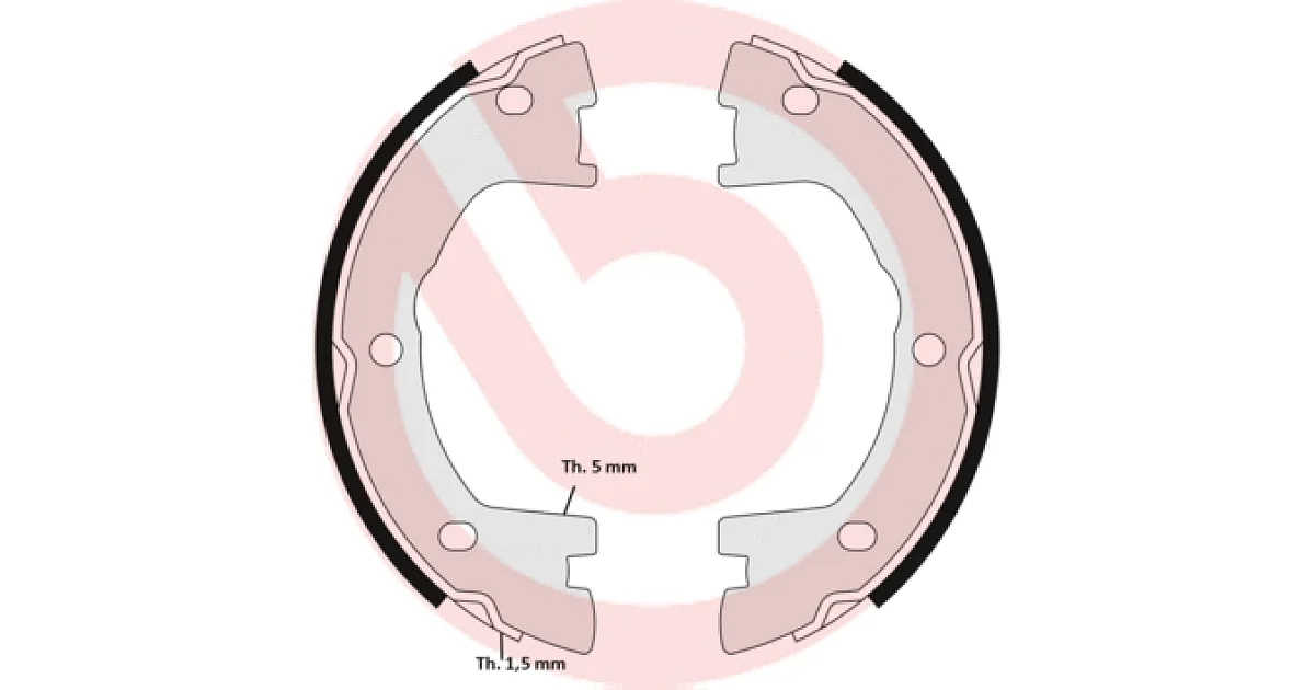 SA6506 - BREMBO - Комплект тормозных колодок, стояночная тормозная система