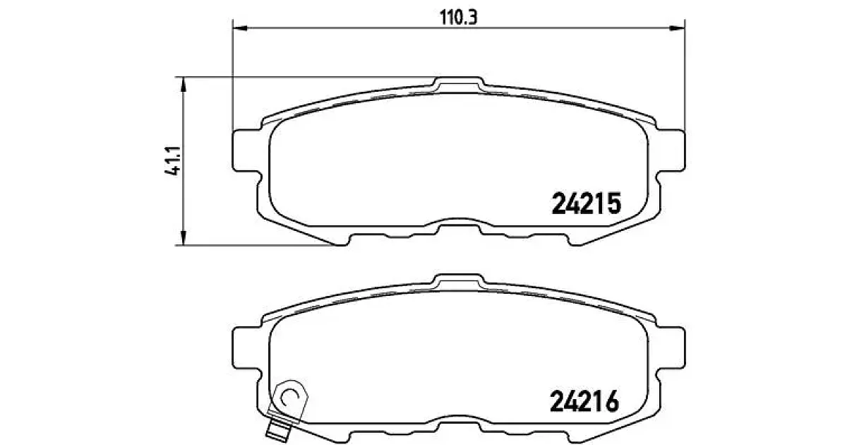P49042 - BREMBO - Комплект тормозных колодок, дисковый тормоз