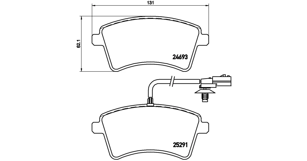 P68058E - BREMBO - Комплект тормозных колодок, дисковый тормоз