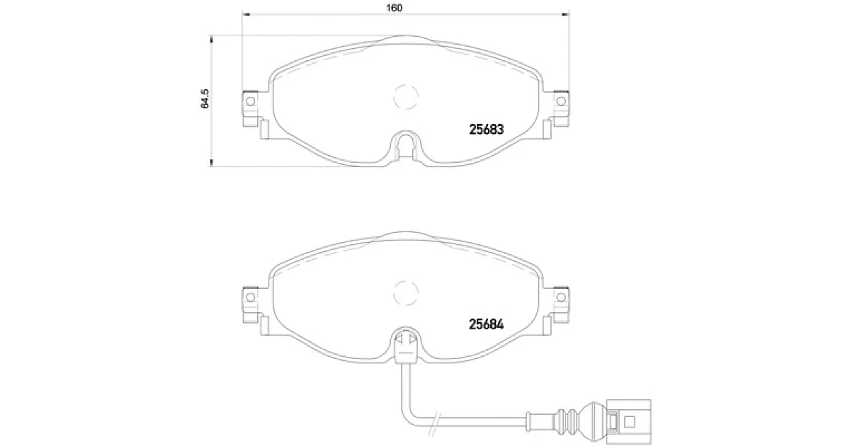 P85126E - BREMBO - Комплект тормозных колодок, дисковый тормоз