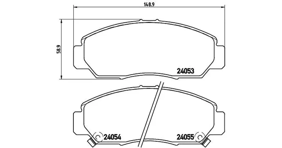 P28047 - BREMBO - Комплект тормозных колодок, дисковый тормоз
