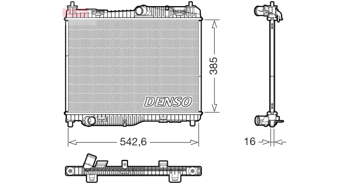 DRM10123 - DENSO - Радиатор, охлаждение двигателя