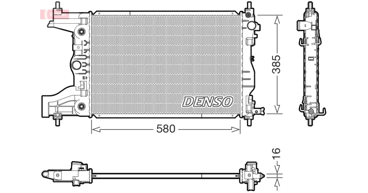 DRM15016 - DENSO - Радиатор, охлаждение двигателя