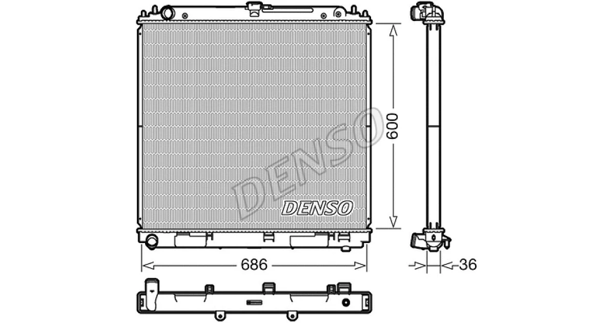 DRM46041 - DENSO - Радиатор, охлаждение двигателя