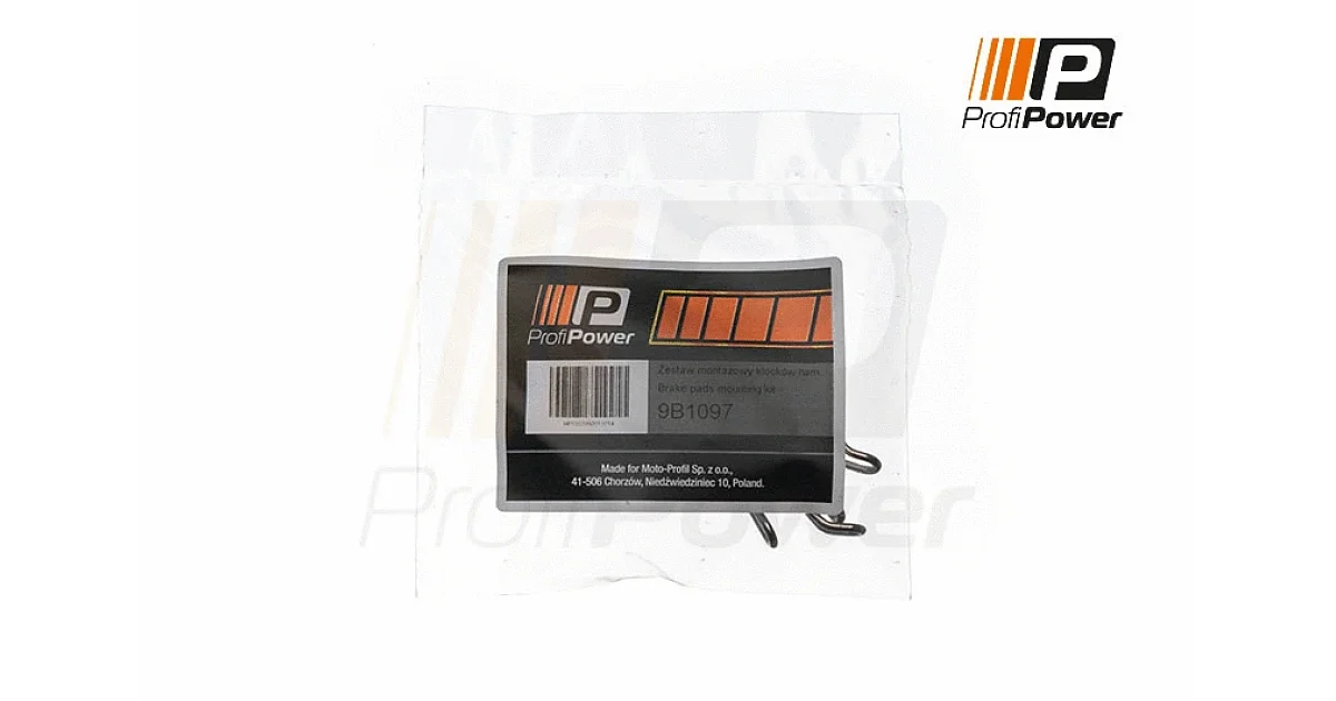 9B1097 - PROFIPOWER - Комплектующие, колодки дискового тормоза
