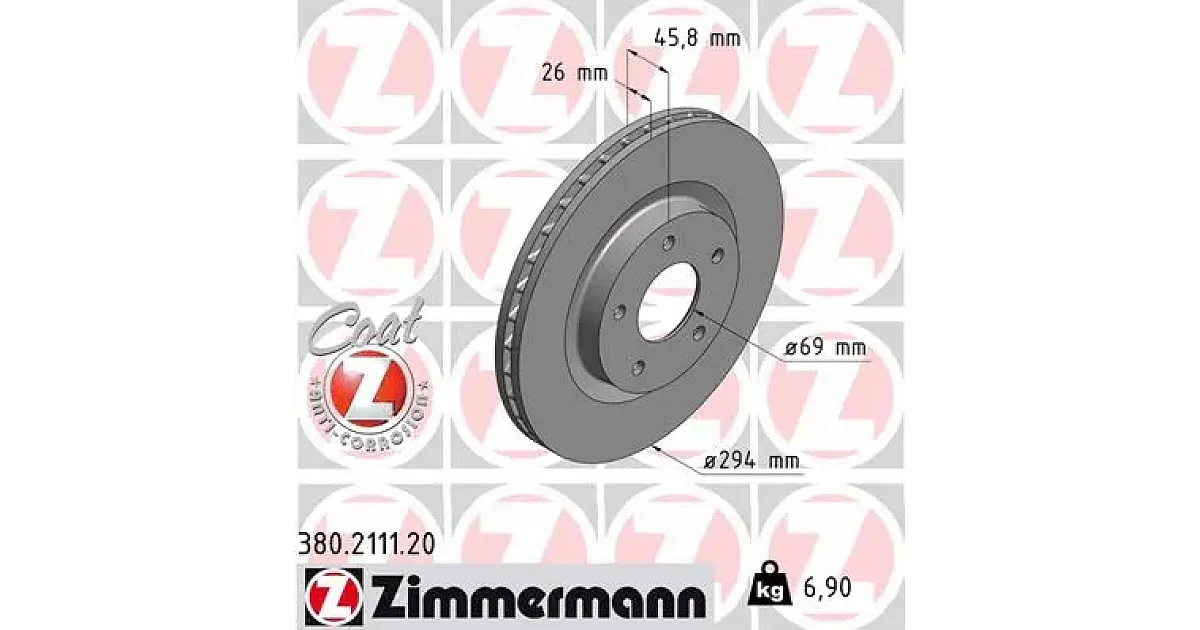 380211120 - ZIMMERMANN - Тормозной диск