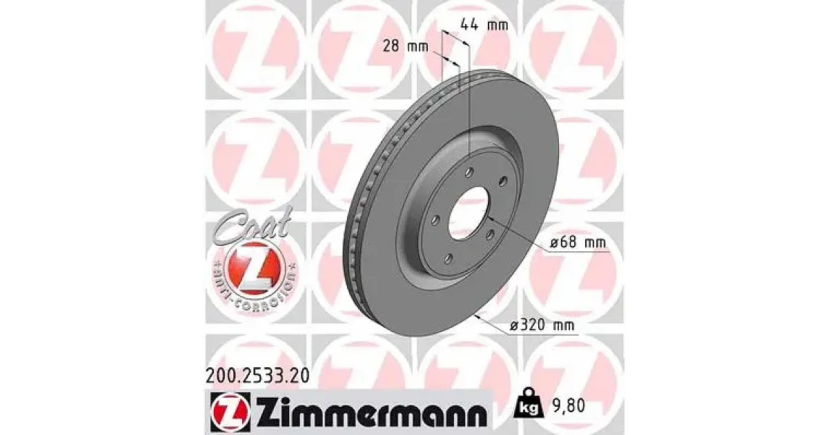 200253320 - ZIMMERMANN - Тормозной диск