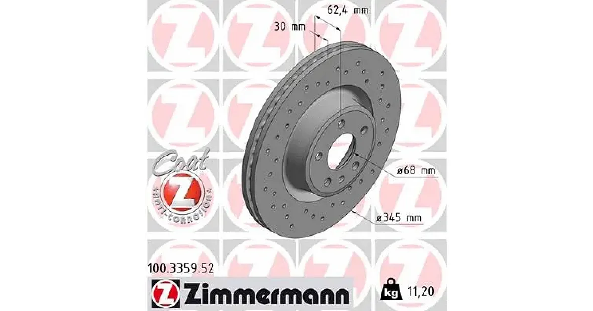 100335952 - ZIMMERMANN - Тормозной диск