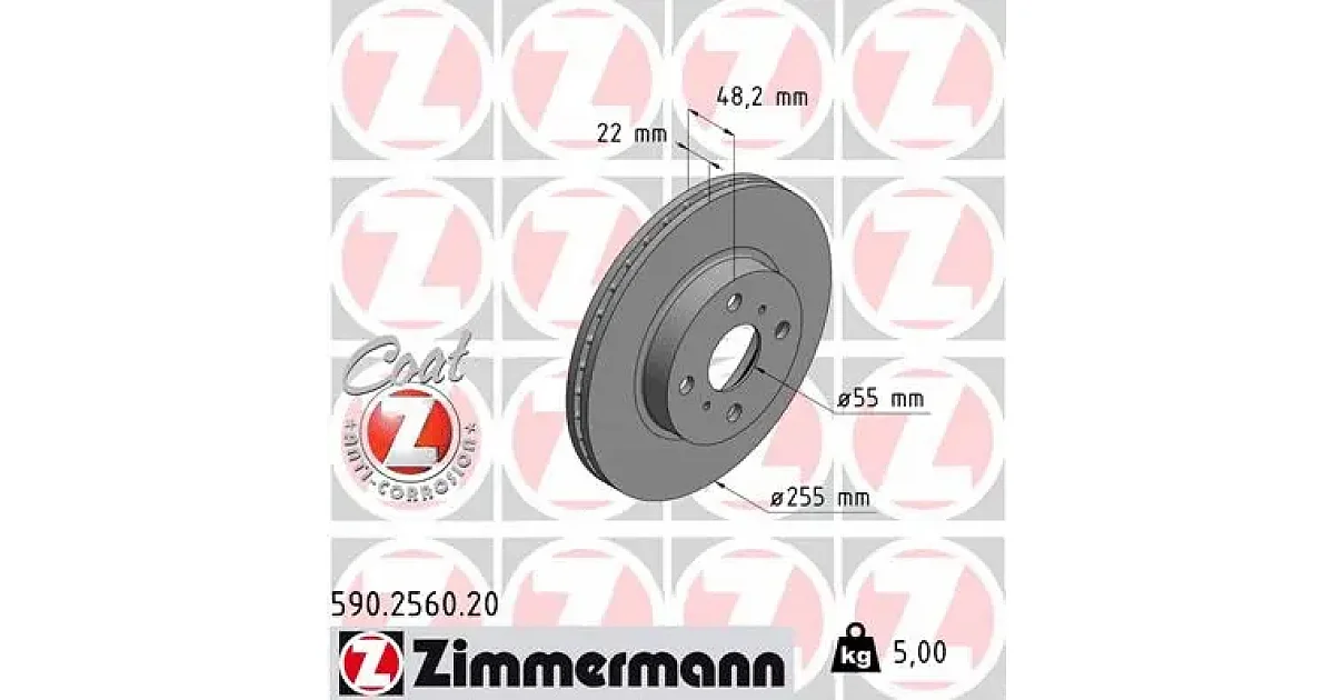 590256020 - ZIMMERMANN - Тормозной диск