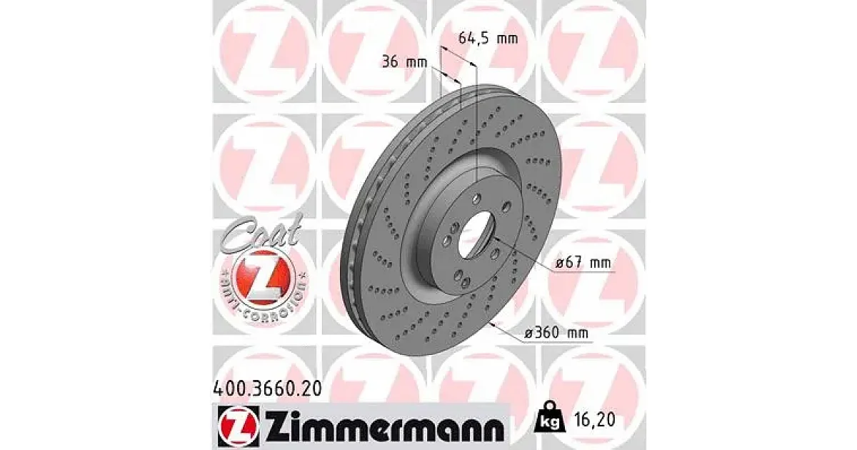400366020 - ZIMMERMANN - Тормозной диск
