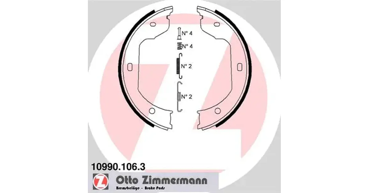 109901063 - ZIMMERMANN - Комплект тормозных колодок, стояночная тормозная система