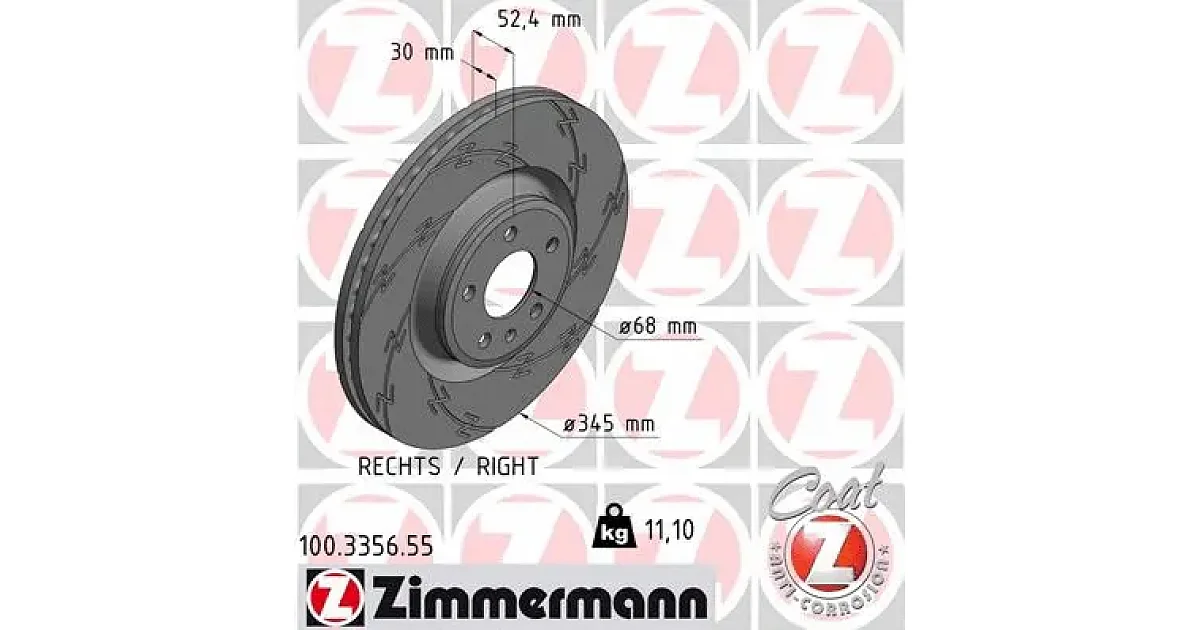 100335655 - ZIMMERMANN - Тормозной диск