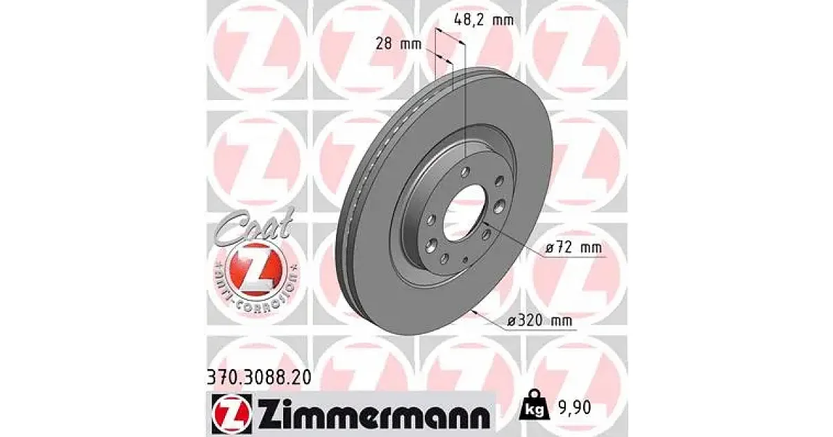 370308820 - ZIMMERMANN - Тормозной диск