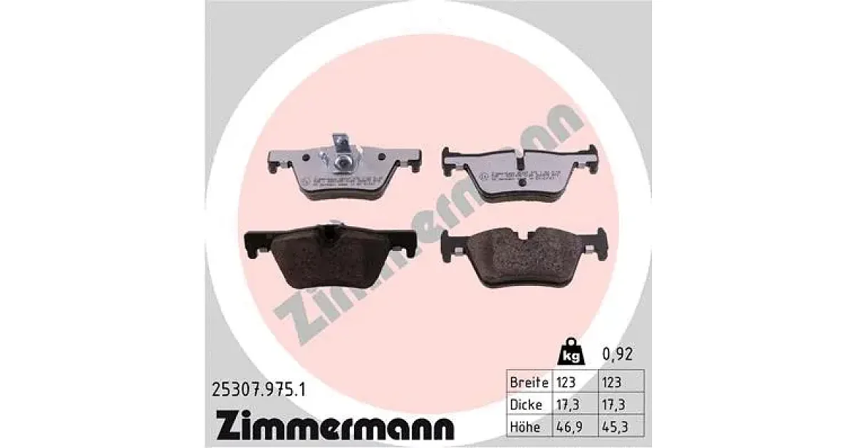 253079751 - ZIMMERMANN - Комплект тормозных колодок, дисковый тормоз