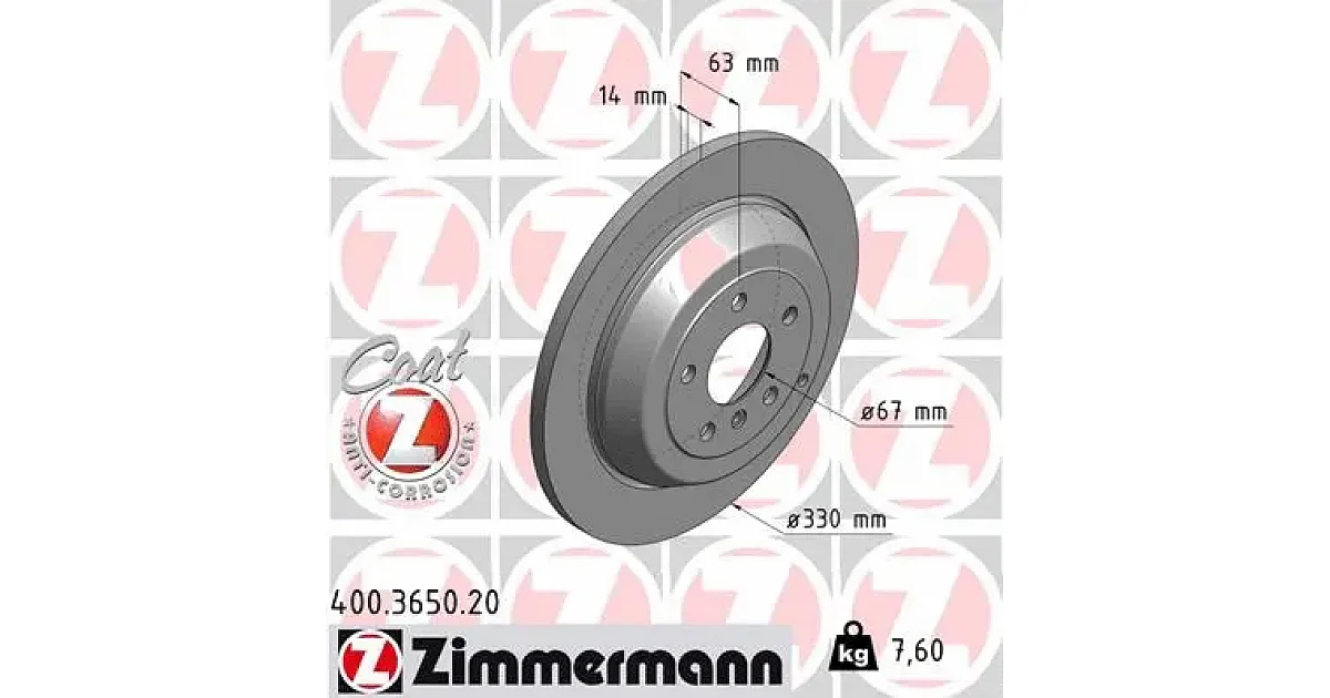 400365020 - ZIMMERMANN - Тормозной диск