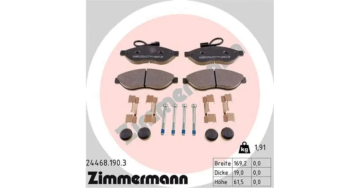 244681903 - ZIMMERMANN - Комплект тормозных колодок, дисковый тормоз