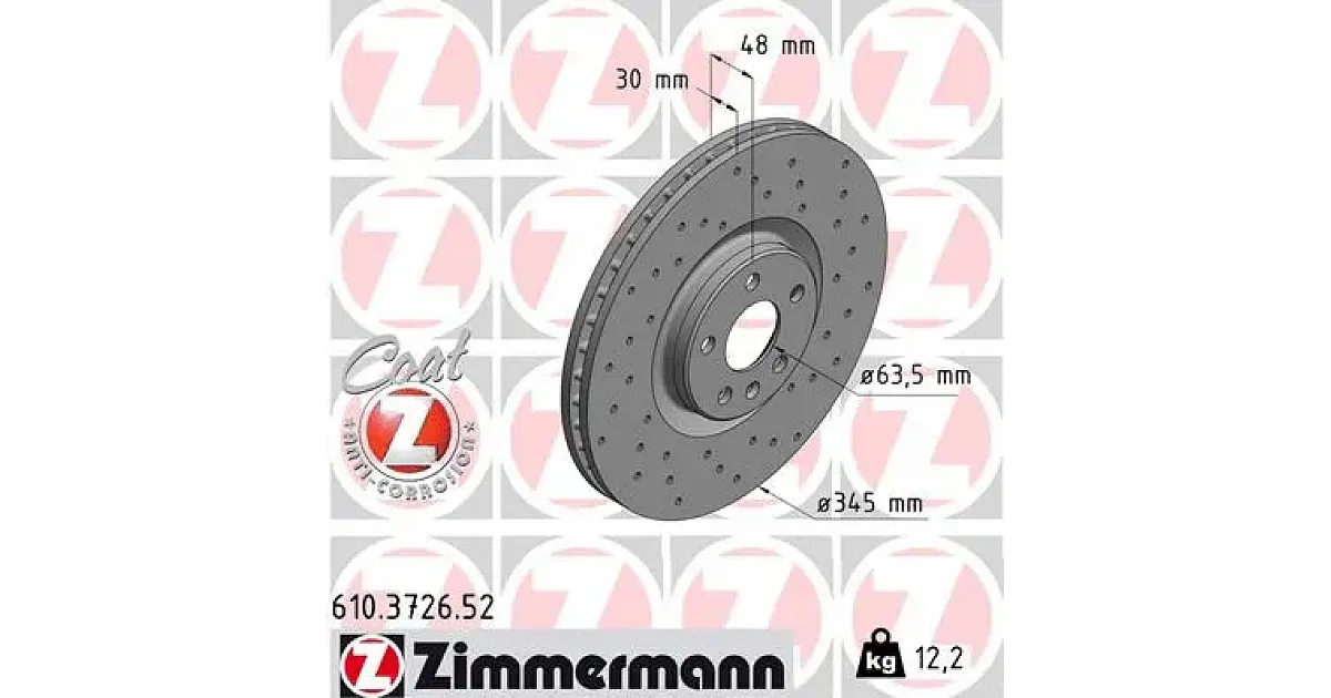 610372652 - ZIMMERMANN - Тормозной диск