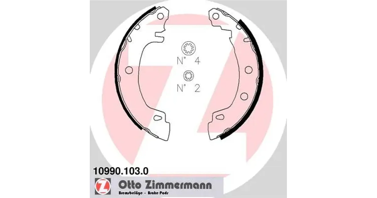 109901030 - ZIMMERMANN - Комплект тормозных колодок