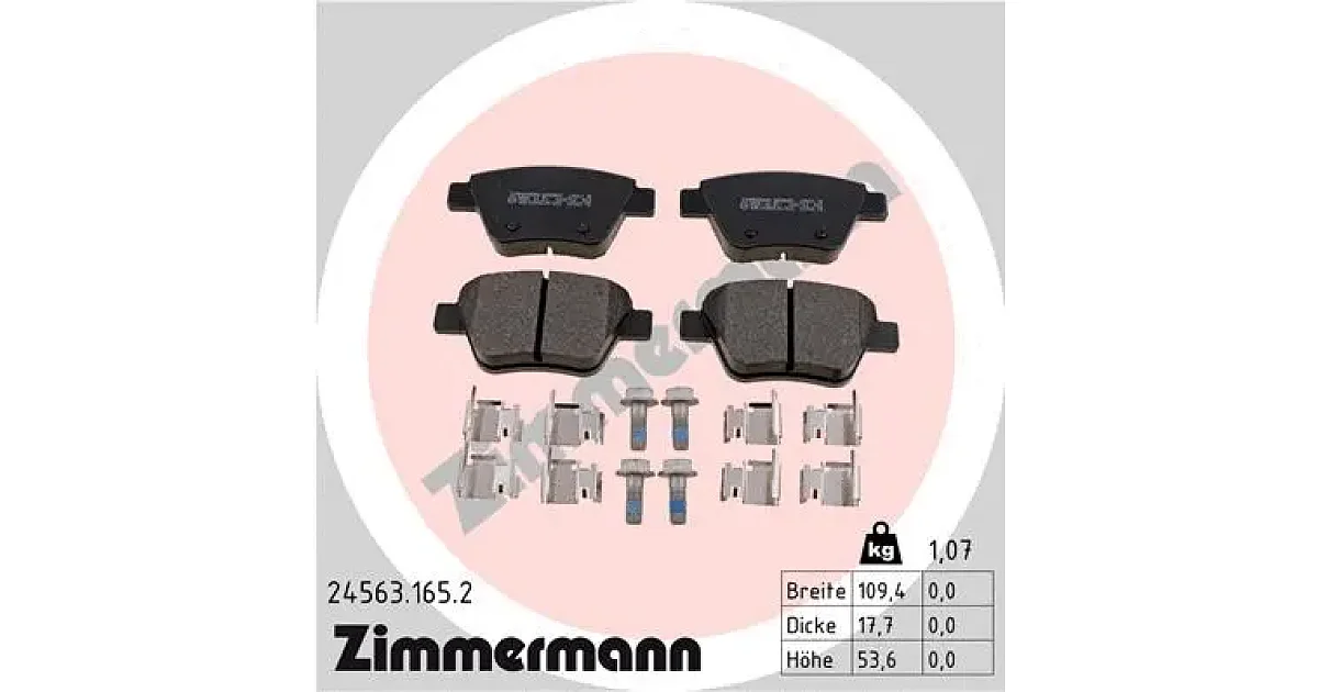 245631652 - ZIMMERMANN - Комплект тормозных колодок, дисковый тормоз
