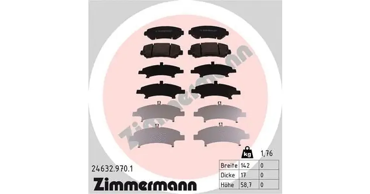 246329701 - ZIMMERMANN - Комплект тормозных колодок, дисковый тормоз