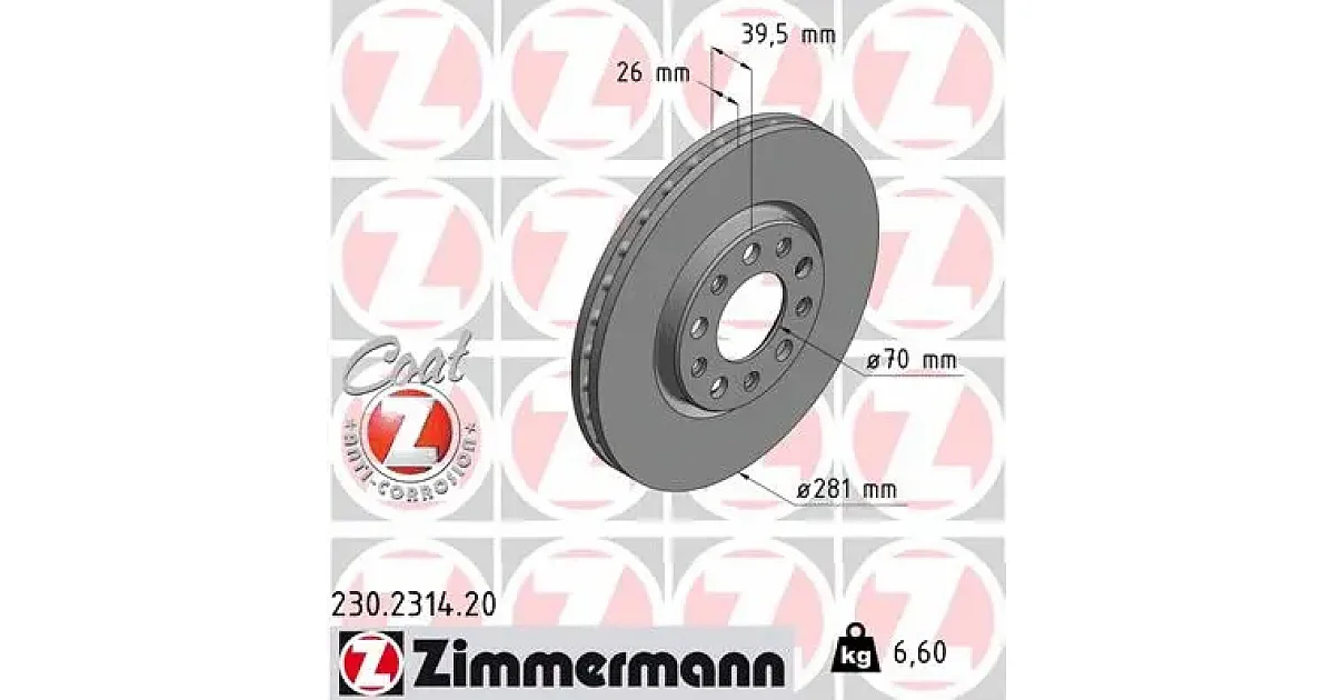 230231420 - ZIMMERMANN - Тормозной диск