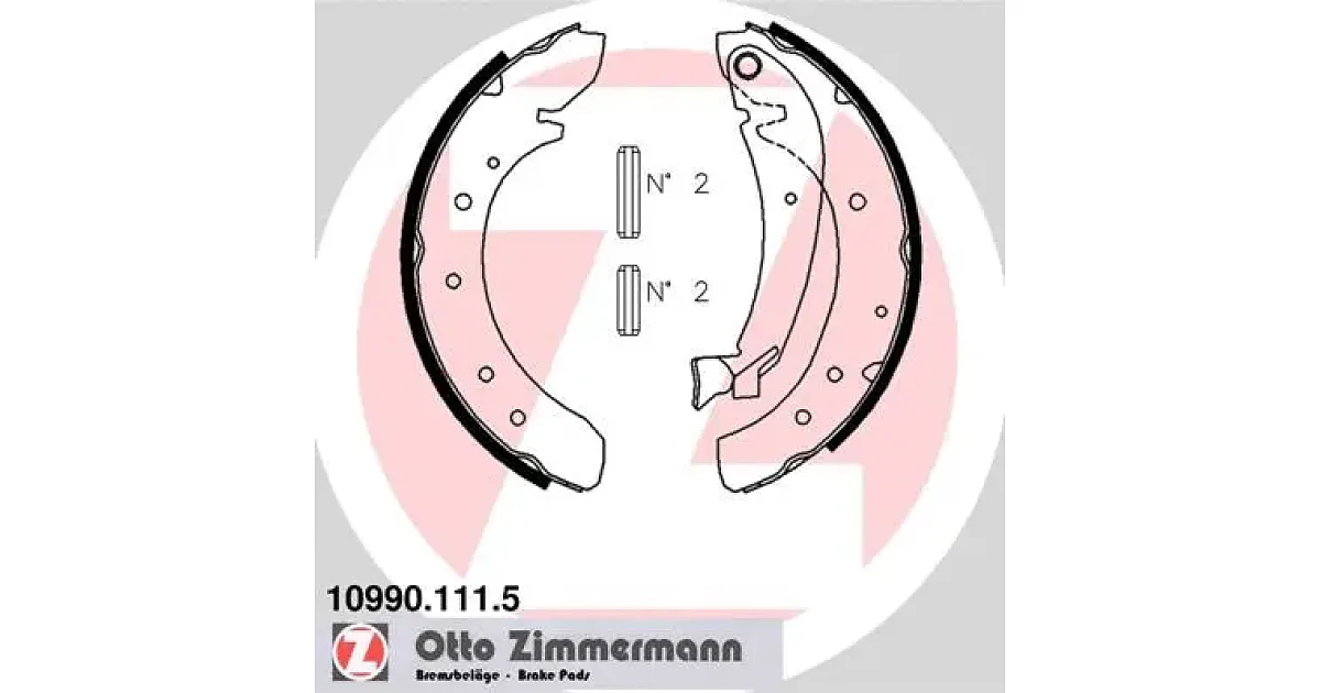 109901115 - ZIMMERMANN - Комплект тормозных колодок