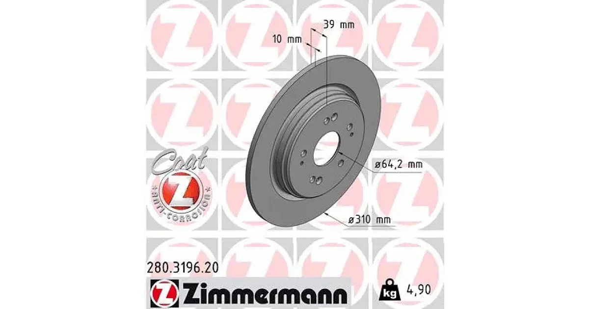280319620 - ZIMMERMANN - Тормозной диск