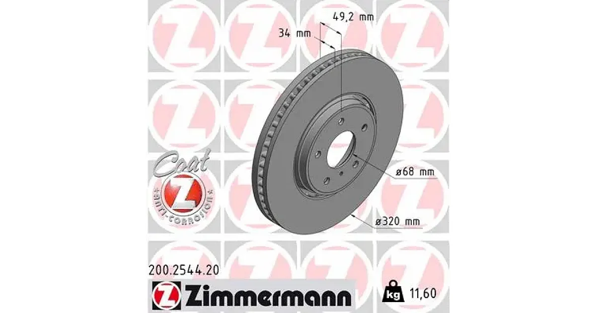 200254420 - ZIMMERMANN - Тормозной диск