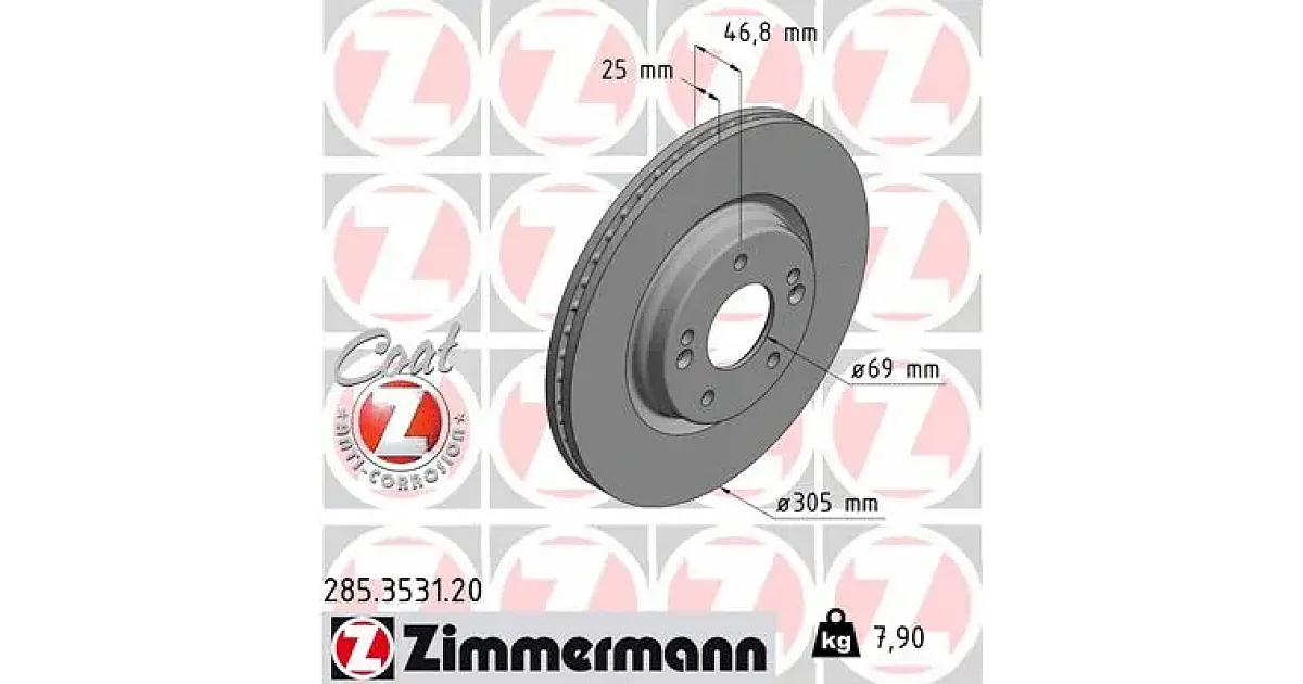285353120 - ZIMMERMANN - Тормозной диск