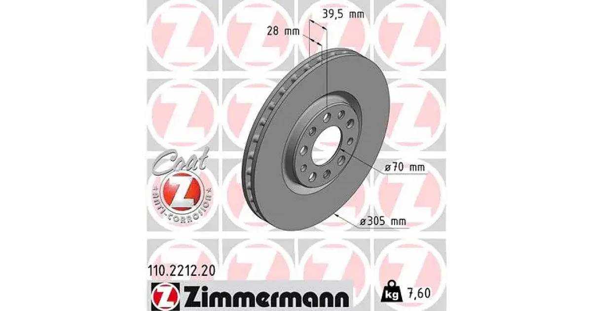 110221220 - ZIMMERMANN - Тормозной диск