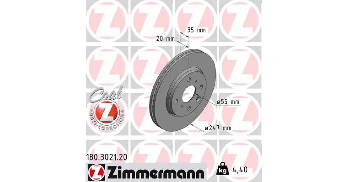180302120 - ZIMMERMANN - Тормозной диск