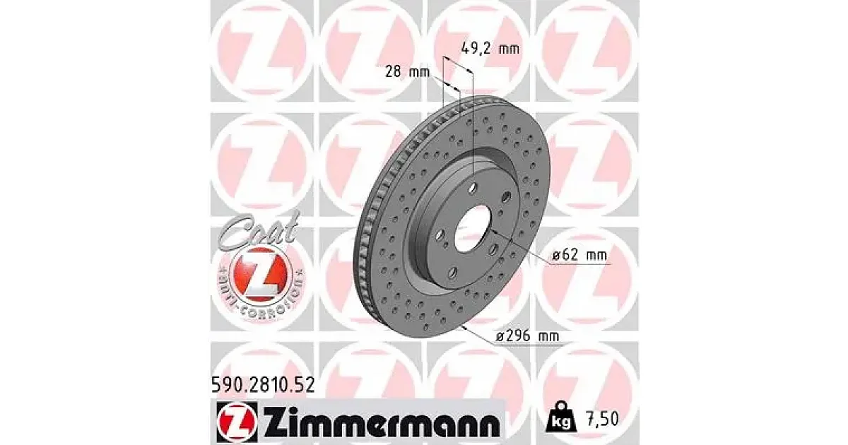 590281052 - ZIMMERMANN - Тормозной диск