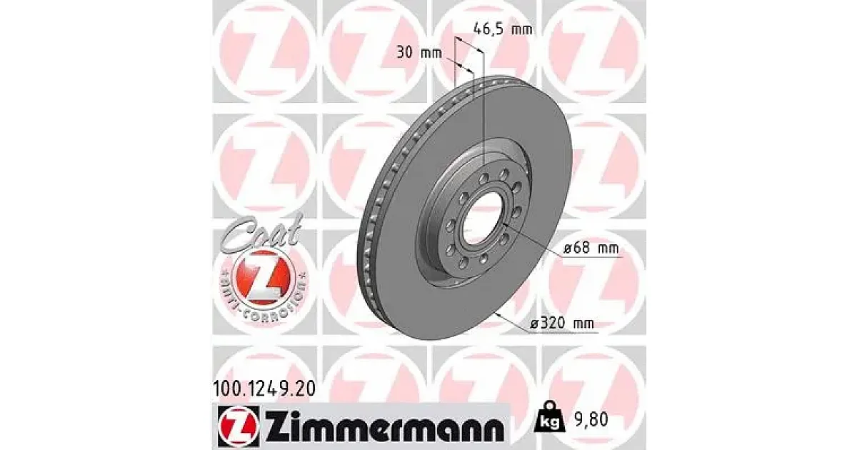 100124920 - ZIMMERMANN - Тормозной диск