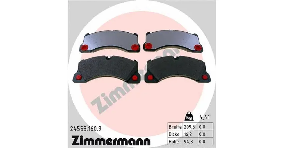 245531609 - ZIMMERMANN - Комплект тормозных колодок, дисковый тормоз