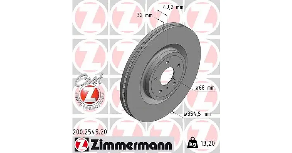 200254520 - ZIMMERMANN - Тормозной диск