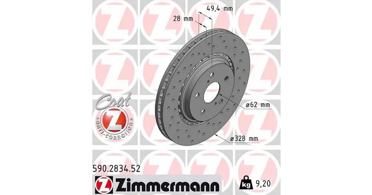 590283452 - ZIMMERMANN - Тормозной диск