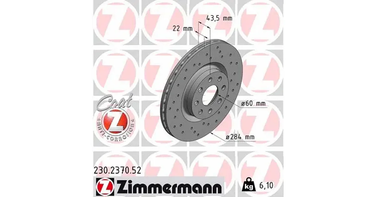 230237052 - ZIMMERMANN - Тормозной диск