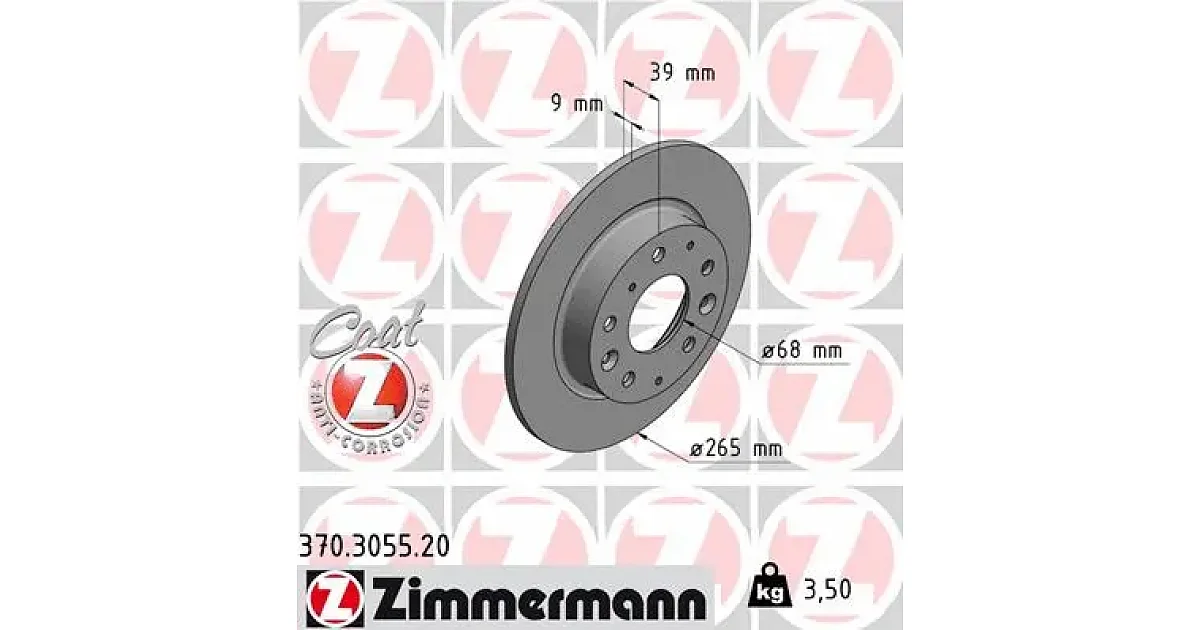 370305520 - ZIMMERMANN - Тормозной диск