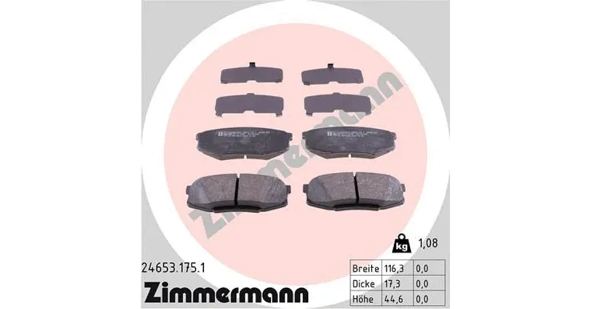 246531751 - ZIMMERMANN - Комплект тормозных колодок, дисковый тормоз