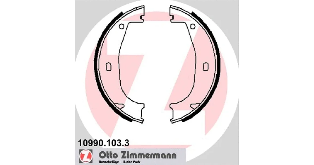 109901033 - ZIMMERMANN - Комплект тормозных колодок, стояночная тормозная система