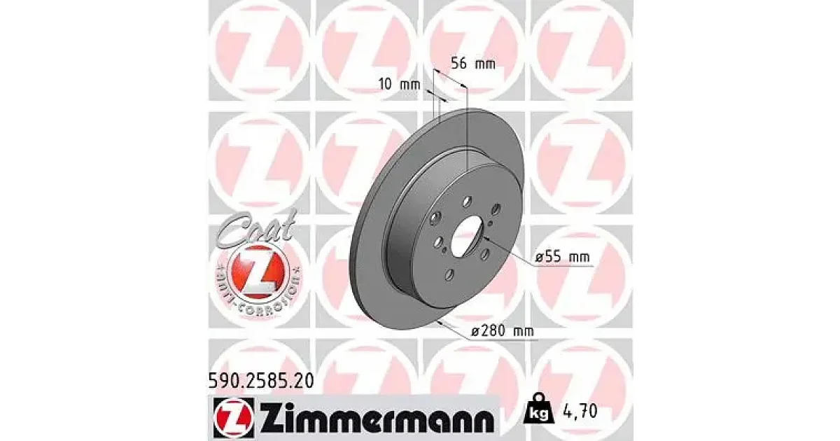 590258520 - ZIMMERMANN - Тормозной диск