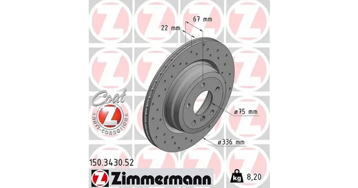 150343052 - ZIMMERMANN - Тормозной диск